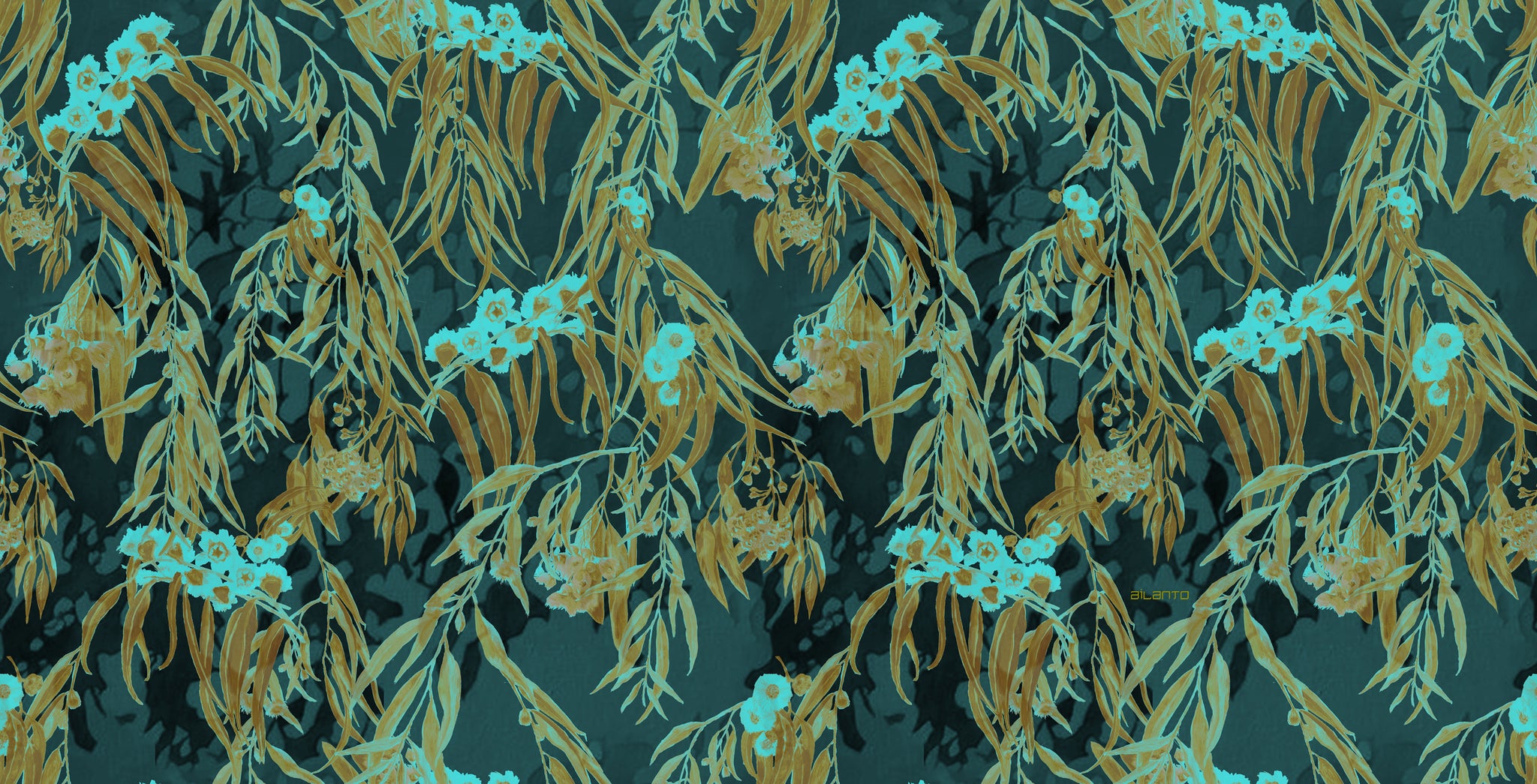 FW25-B021 Blusa de punto de lana estampado "Eucaliptos"