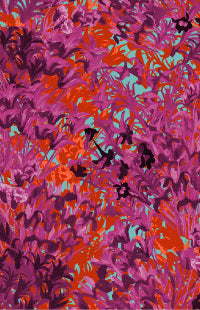 Pantalón recto estampado "Campo de tulipanes"